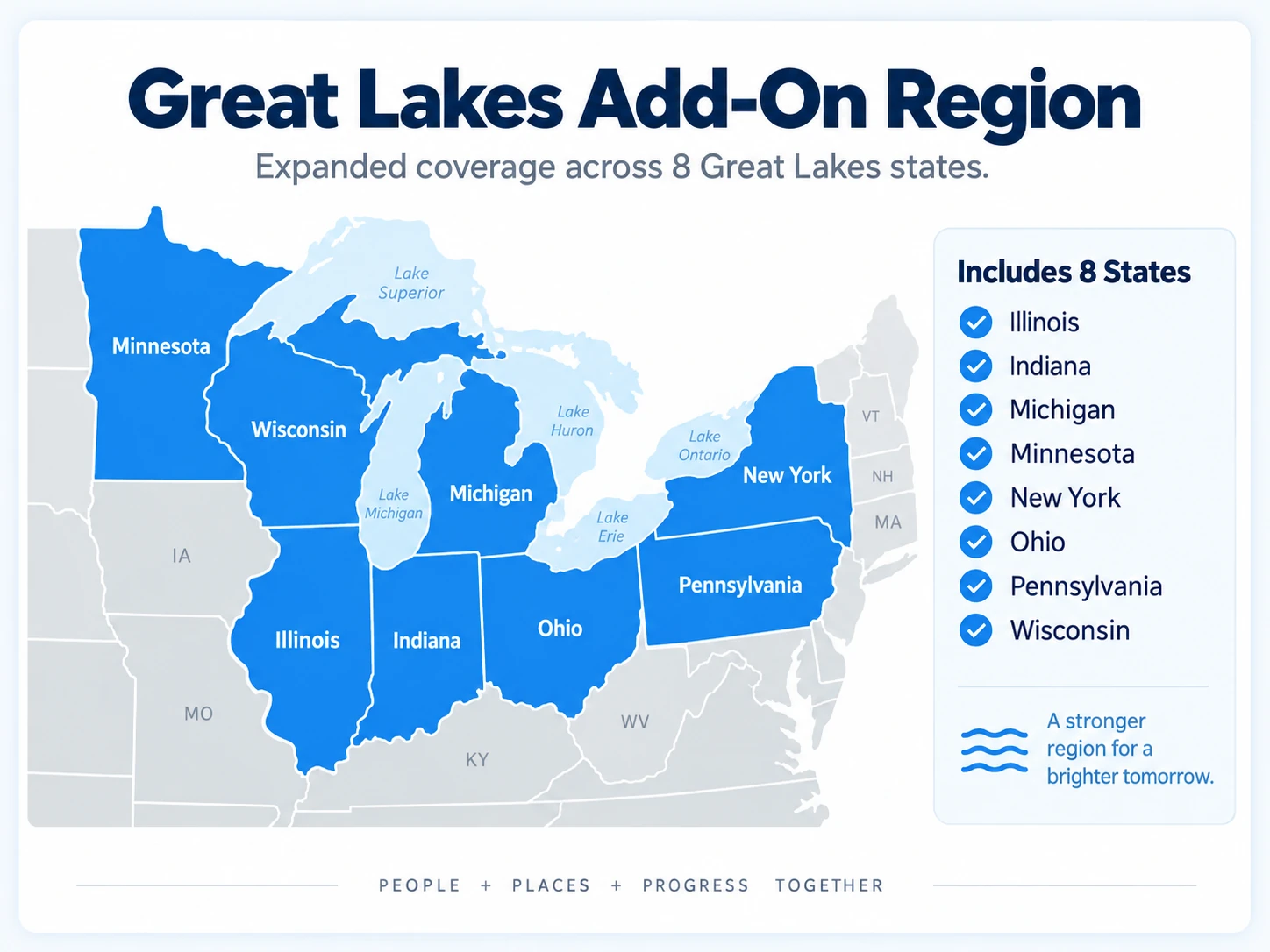 Great Lakes add-on region map